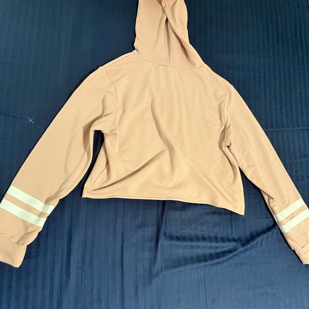 Kids 10-12 cropped pink sweatshirt